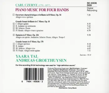 Yaara Tal, Andreas Groethuysen - Carl Czerny: Piano Music for Four Hands (2008)