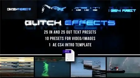 Glitch Presets for Text and Video - After Effects Project (Videohive)