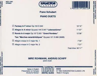 Imre Rohmann & Andras Schiff - Franz Schubert: Piano Duets (1994)