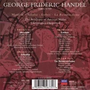 Christopher Hogwood, The Academy of Ancient Music - Handel: Messiah, Athalia, Esther, La Resurrezione [8CDs] (2005)