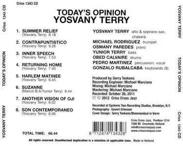 Yosvany Terry - Today's Opinion (2012) {Criss Cross Jazz}