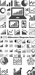Vectors - Silhouettes Diagrams Icons