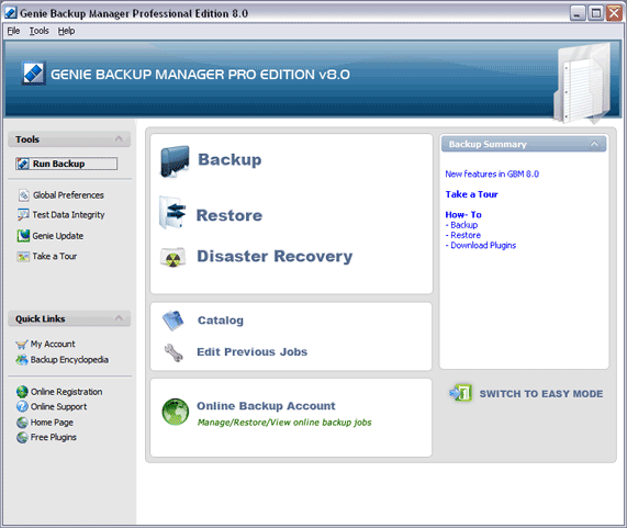 Genie Backup Manager Professional v8.0.259.429