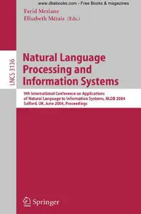  Farid Meziane, Natural Language Processing and Information Systems