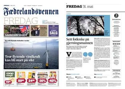 Fædrelandsvennen – 31. mai 2019