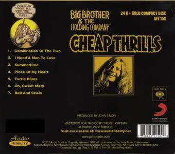 Big Brother & The Holding Company - Cheap Thrills (1968) [2012 Audio Fidelity AFZ 150] Repost