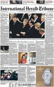 International Herald Tribune from Tuesday, 11. December 2012