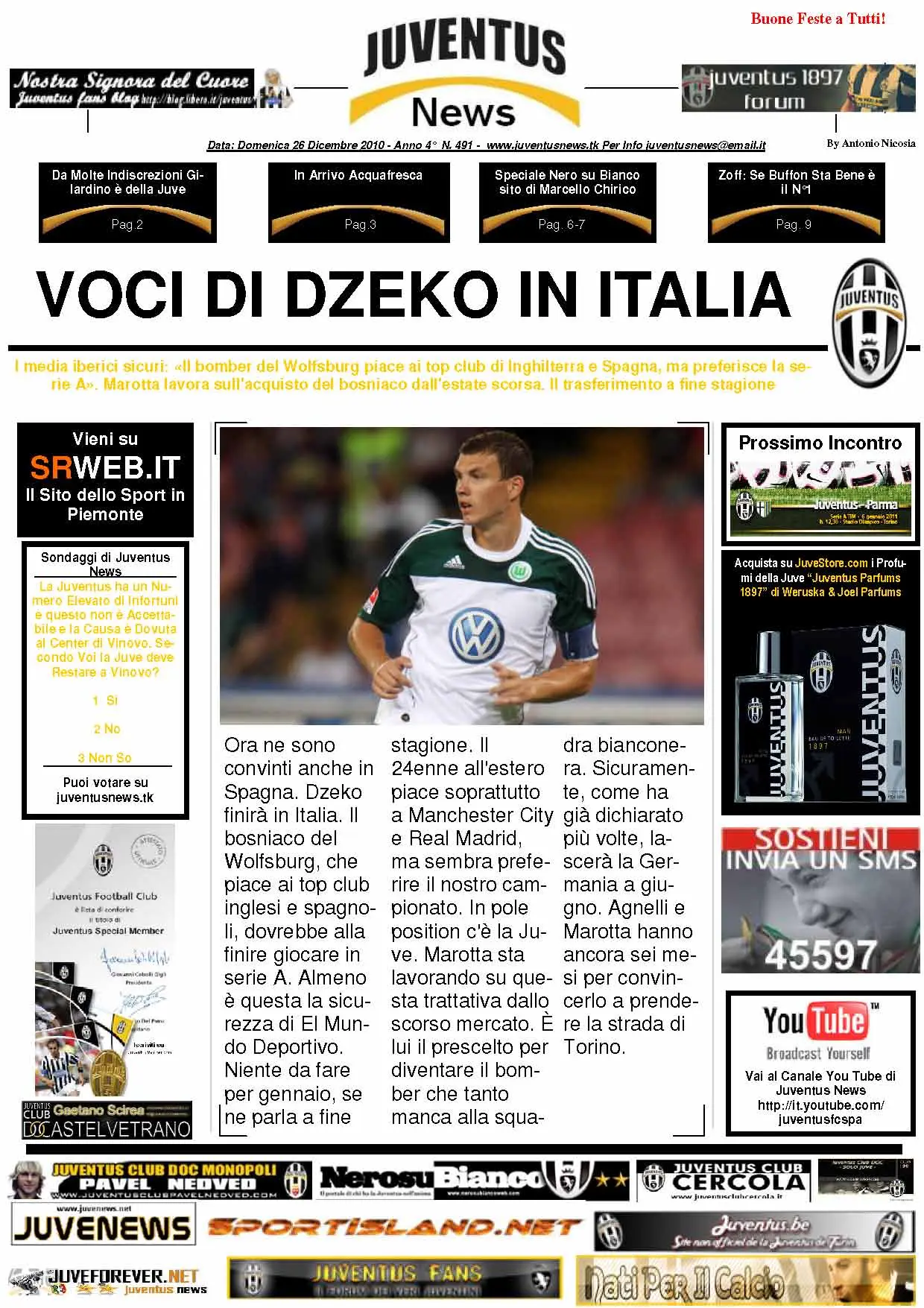 Juventus News 26 Dicembre 2010