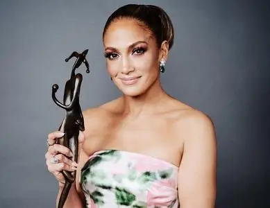 Jennifer Lopez by Michael Buckner at the Palm Springs International Film Festival Awards Gala on January 2, 2020
