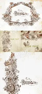 Floral design cards