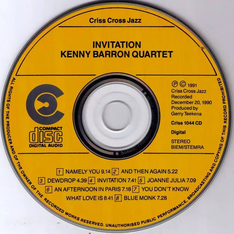 Kenny Barron Quartet - Invitation (1991)