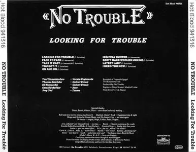 No Trouble - Looking For Trouble (1985) {199x Hot Blood}