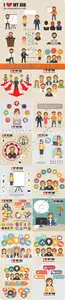 Business people working man and woman vector