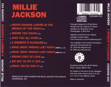 Millie Jackson - A Moment's Pleasure (1979) [1992, Reissue] *Re-Up*