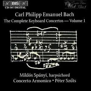 Miklós Spányi, Concerto Armonico - Carl Philipp Emanuel Bach: The Complete Keyboard Concertos, Vol. 1 (1995)