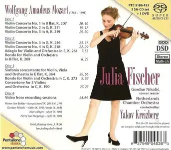 Julia Fischer - Mozart: The Violin Concertos, Sinfonia concertante in E flat, K.364, Adagio, Rondo, Concertone (2011)
