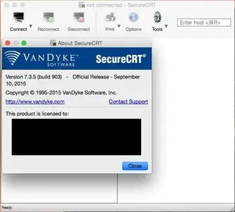 VanDyke SecureCRT 7.3.5 build 903 Mac OS X