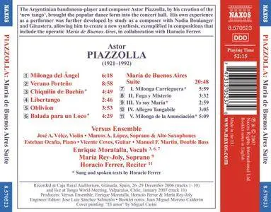 Versus Ensemble - Astor Piazzolla: Maria de Buenos Aires Suite, Verano Porteño, Milonga del Ange (2007)