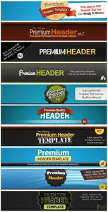 Premium Headers - PSD Template