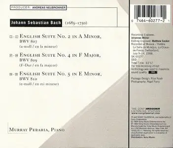 Murray Perahia - Bach: English Suites Nos. 2, 4 & 5 (1999)