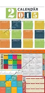Original calendar for 2015 vector