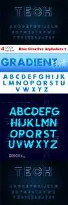 Vectors - Blue Creative Alphabets 7