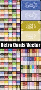 Retro Cards Vector