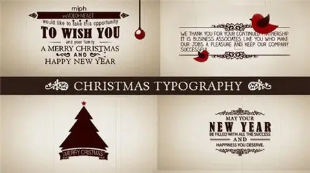 Christmas Typography - After Effects Project (Videohive)