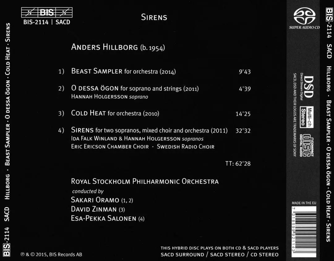 Royal Stockholm Philharmonic Orchestra - Anders Hillborg: Sirens, Beast ...