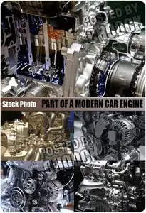 Stock Photo: Part of a modern car engine