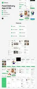 Foodie - Food / Restaurant Delivery Mobile App UI Kit for Figma