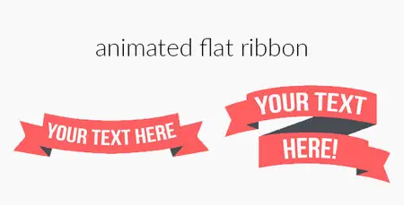 Animated Flat Ribbon - Project for After Effects (VideoHive)