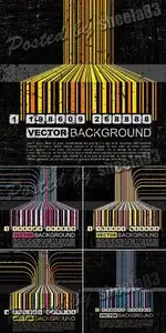 Grunge Barcode Backgrounds Vector