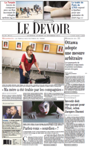 Le Devoir Du Mardi 23 Septembre 2014