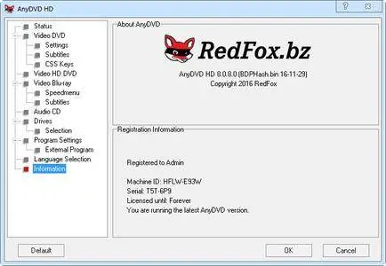 RedFox AnyDVD HD 8.0.8.0 Final Multilingual