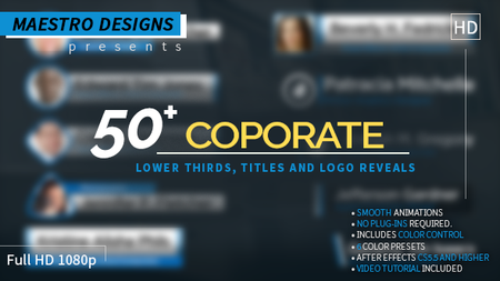 Coporate Lower Thirds Titles And Logos Pack - Project for After Effects (VideoHive)