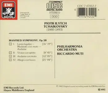 Riccardo Muti, Philharmonia Orchestra - Pyotr Ilyich Tchaikovsky: Manfred Symphony, Op. 58 (1987)