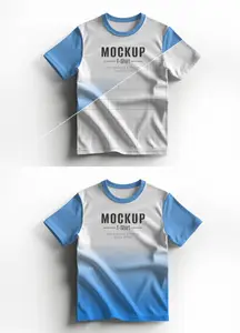 Isolated Crumpled T-Shirt Mockup Template 1679081570