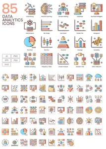 EE - 85 Data Analytics Icons - Honey Series JP9YJ62