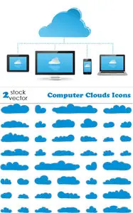 Vectors - Computer Clouds Icons