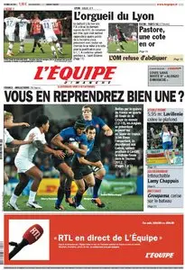 L'Equipe Edition du Dimanche 11 Mars 2012