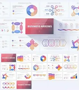 Business Arrows - PowerPoint Infographics Slides 6TW3ZYD