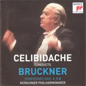 Sergui Celibidache Conducts Bruckner Symphonies No. 4, 6, 7, 8 (2012) [PS3 SACD Rip to 24/88 FLAC]