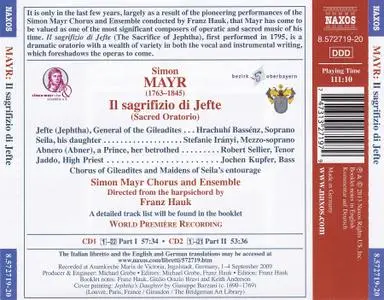Franz Hauk, Simon Mayr Ensemble - Johann Simon Mayr: Il sagrifizio di Jefte (2013)