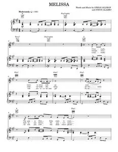 Melissa - The Allman Brothers Band (Piano-Vocal-Guitar)