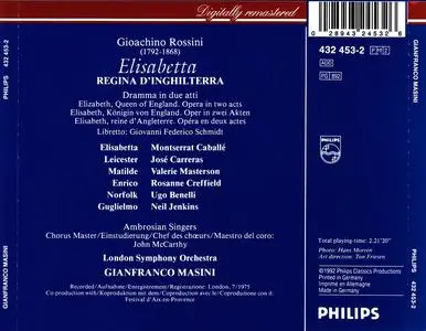 Gianfranco Masini, London Symphony Orchestra, Montserrat Caballe - Gioacchino Rossini: Elisabetta, Regina d'Inghilterra (1992)
