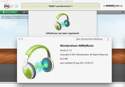 Wondershare AllMyMusic for Mac 2.1.2 Multilangual Mac OS X