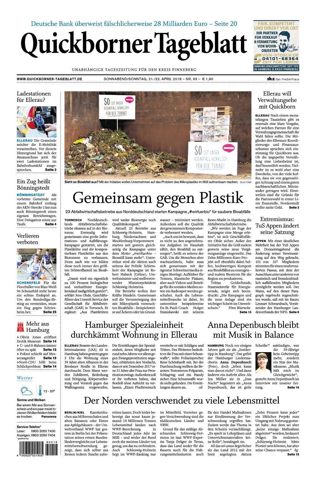 Quickborner Tageblatt 21 April 2018 Avaxhome