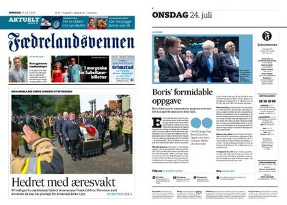 Fædrelandsvennen – 24. juli 2019