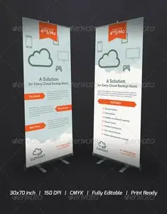 GraphicRiver Elephant Cloud Roll-Up Banner